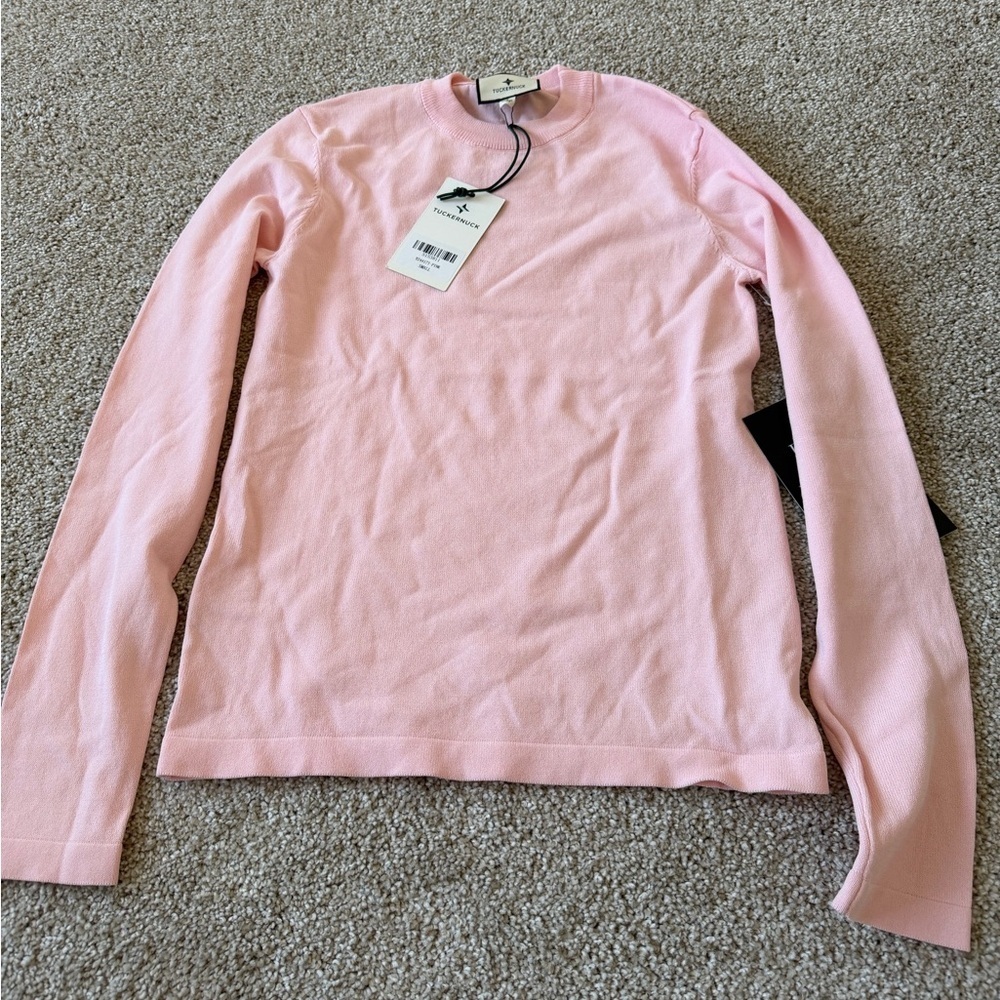 Tuckernuck light pink Stretch long sleeve top size small NWT